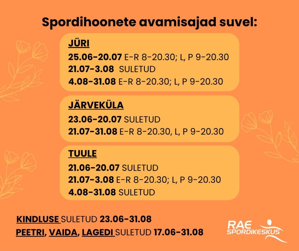 spordihooned suvel fb 1080 x 1080 px Rae spordikeskus