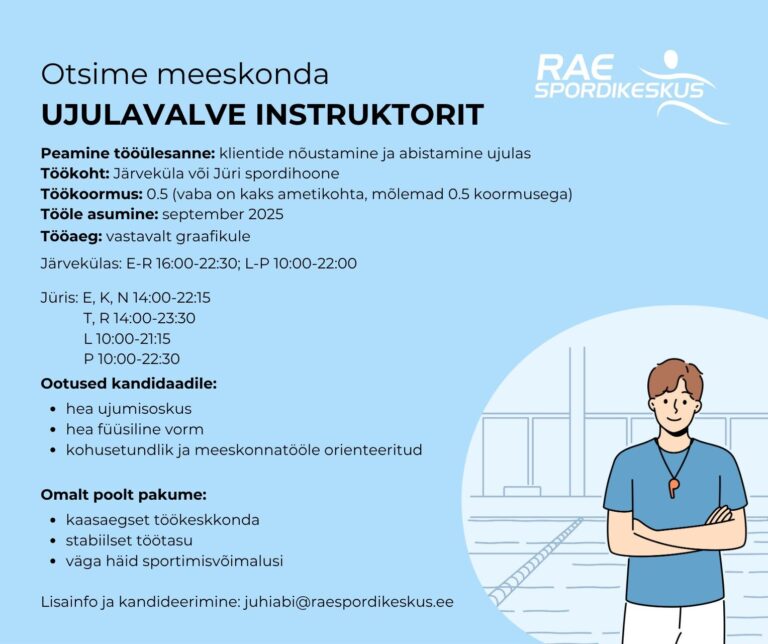 Ujulavalve instruktor, Rae valla Spordikeskus